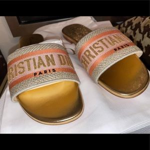 Christian Dior Dway slide platinum